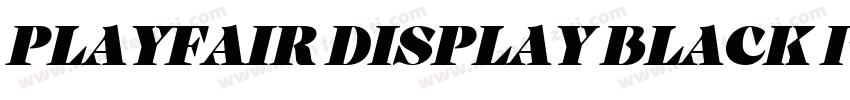 PLAYFAIR DISPLAY BLACK ITALIC FONT字体转换